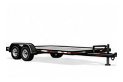 Illustration of a flatbed trailer with an open deck